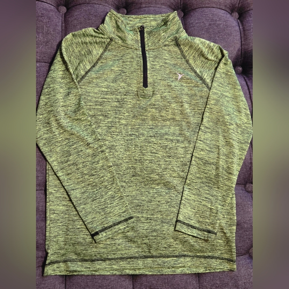 Old Navy Active Go-Dry Zip Collar Long Sleeve Shirt - Youth Size L (10/12)